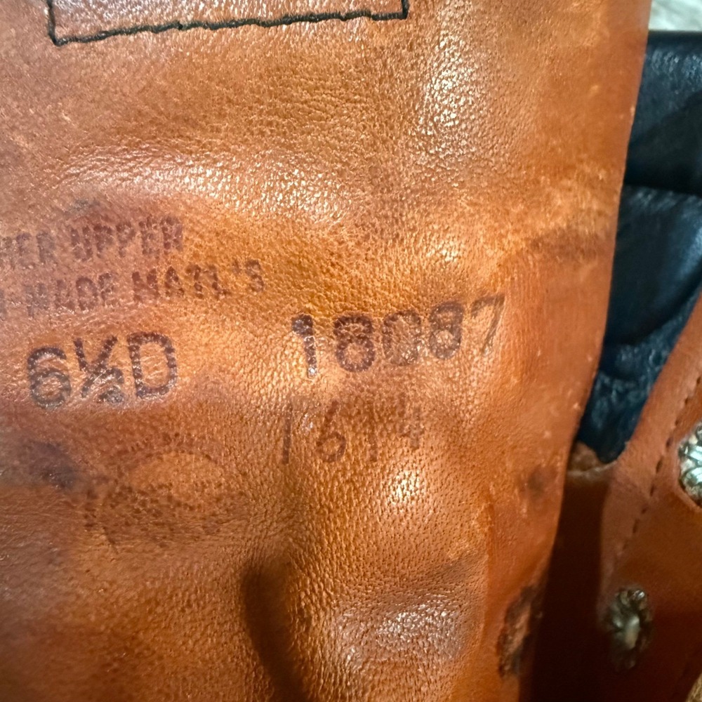 Vintage 80s Red Wing 1614 Supersole Moc Toe Work Boots USA Men 6.5 D Runs Small - Picture 9 of 10